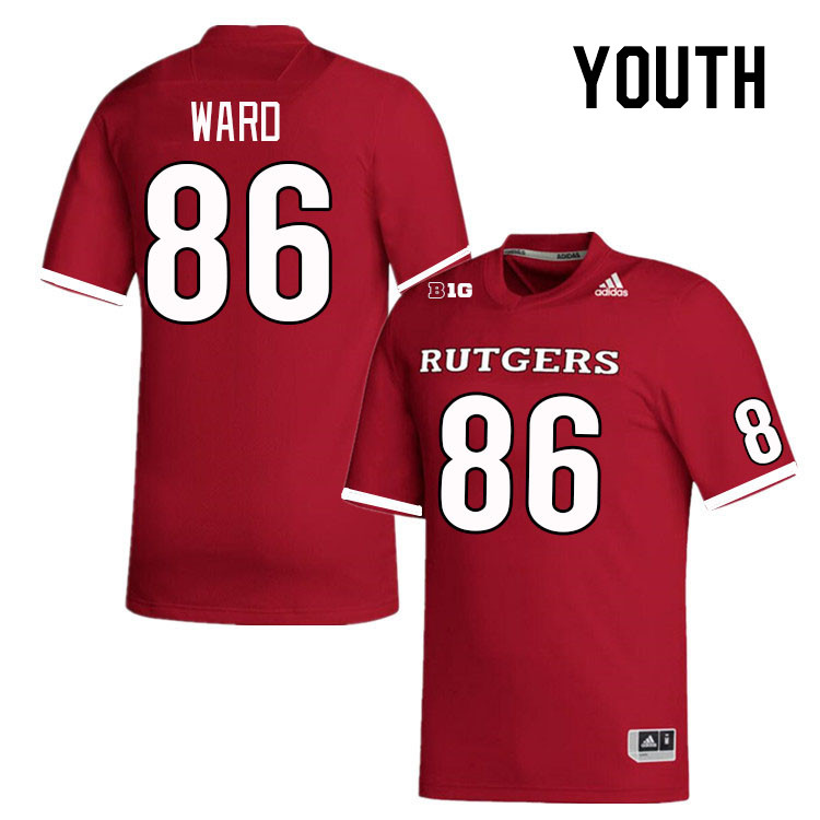 Youth #86 Evan Ward Rutgers Scarlet Knights College Football Jerseys Stitched Sale-Scarlet